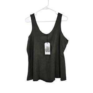 Cynthia Ashby Women's Linen Vintage Tank Top- M